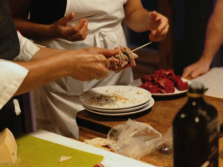 people cooking tapas workshop: tapas workshop
