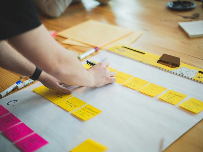 Heidedag organiseren met post its plakken